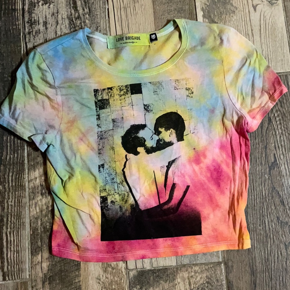 Tiedye Love Brigade crop top small